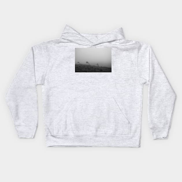 Black and White landscape photography Kids Hoodie by Simple Wishes Art